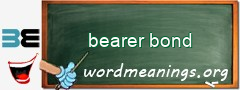 WordMeaning blackboard for bearer bond